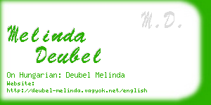 melinda deubel business card